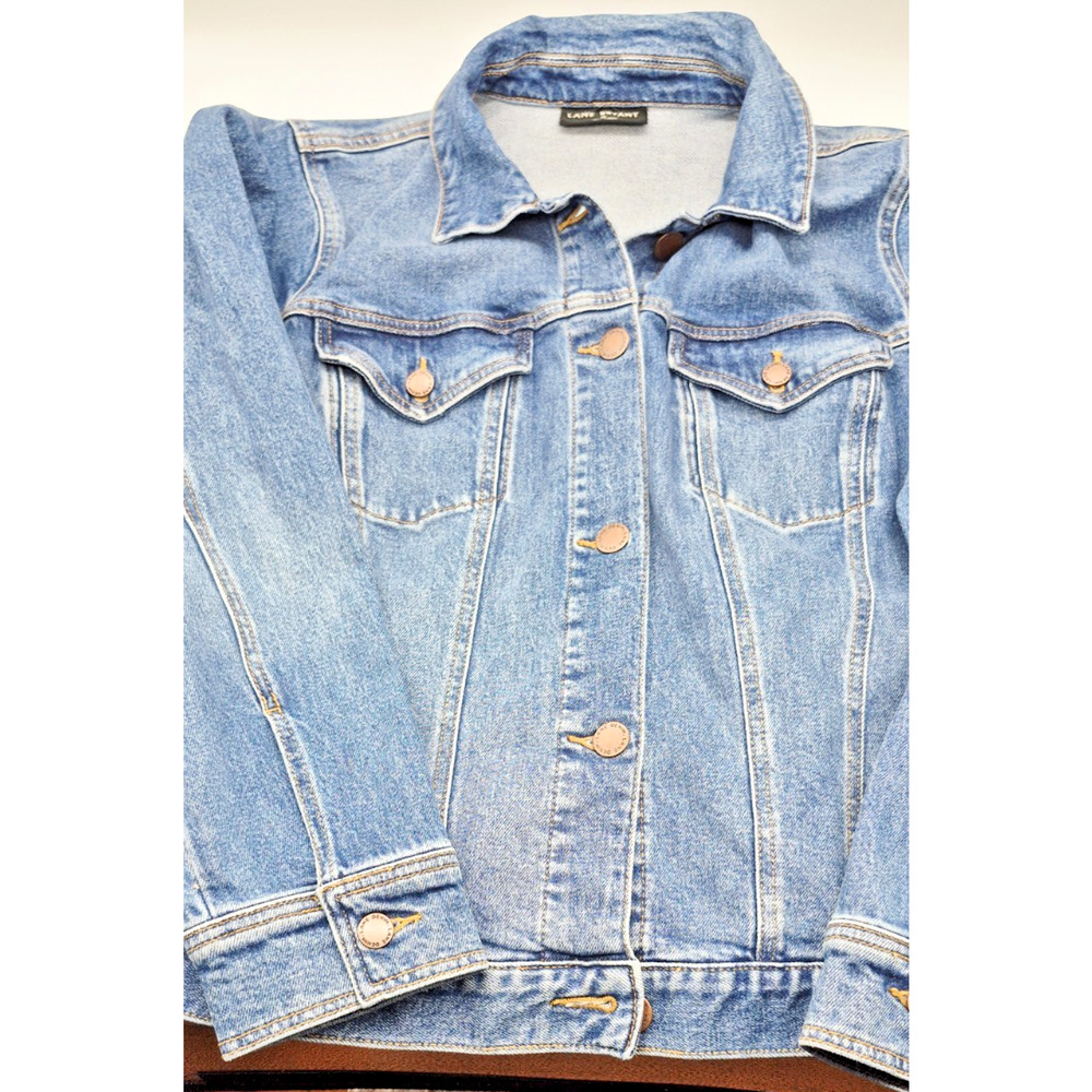 Lane Bryant Denim Jean Jacket Cropped Front Flap Pockets Size 20 12924-0995 - Picture 4 of 12